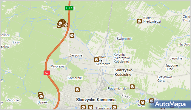 mapa Lipowe Pole Skarbowe, Lipowe Pole Skarbowe na mapie Targeo