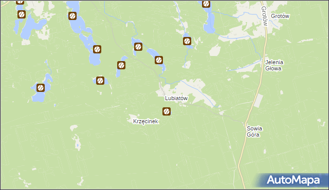 mapa Lubiatów gmina Drezdenko, Lubiatów gmina Drezdenko na mapie Targeo