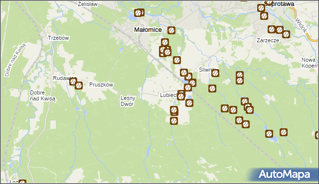 mapa Lubiechów, Lubiechów na mapie Targeo