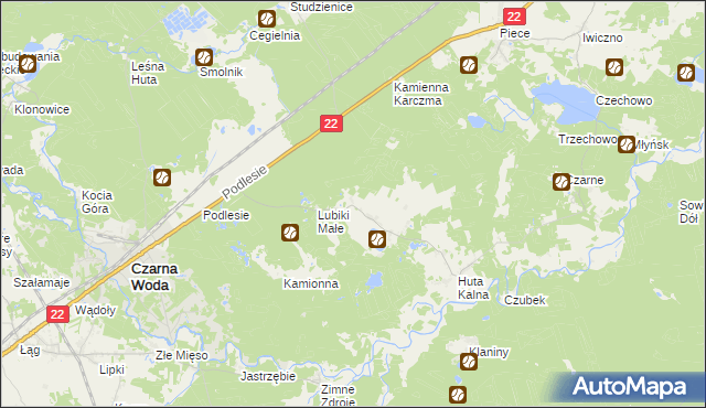 mapa Lubiki, Lubiki na mapie Targeo