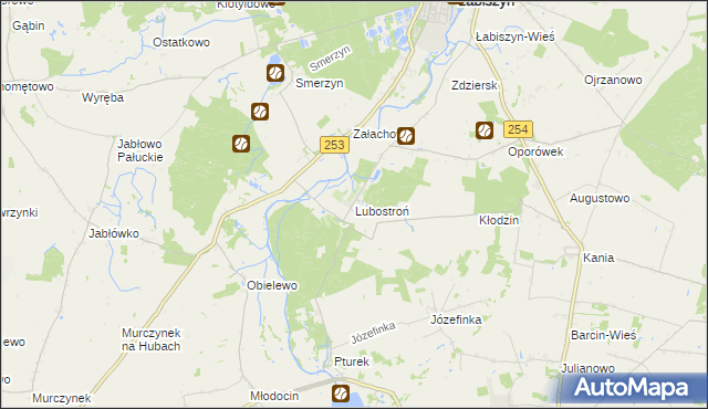 mapa Lubostroń, Lubostroń na mapie Targeo