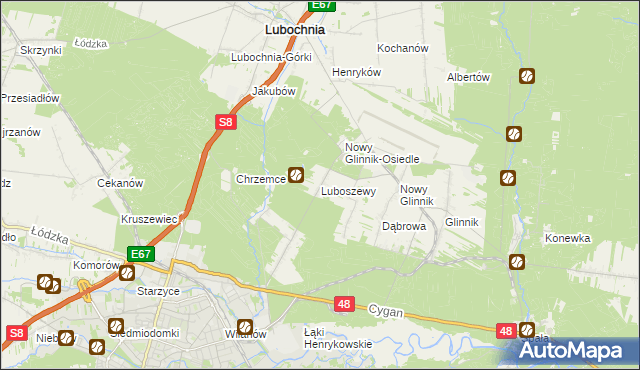 mapa Luboszewy, Luboszewy na mapie Targeo