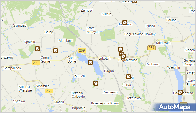 mapa Lubotyń gmina Babiak, Lubotyń gmina Babiak na mapie Targeo