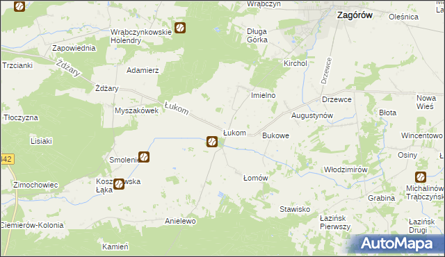 mapa Łukom, Łukom na mapie Targeo