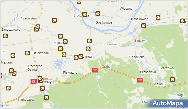 mapa Łukomin, Łukomin na mapie Targeo