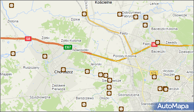 mapa Łyski, Łyski na mapie Targeo