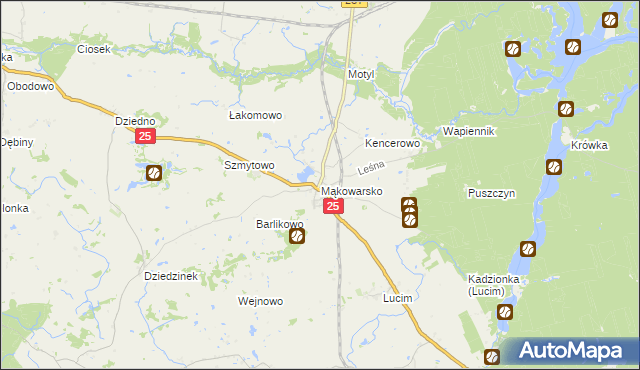 mapa Mąkowarsko, Mąkowarsko na mapie Targeo