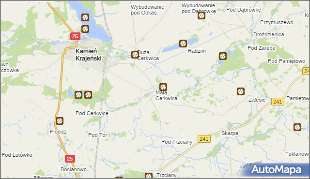 mapa Mała Cerkwica, Mała Cerkwica na mapie Targeo