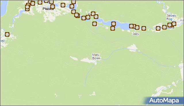 mapa Mały Borek, Mały Borek na mapie Targeo