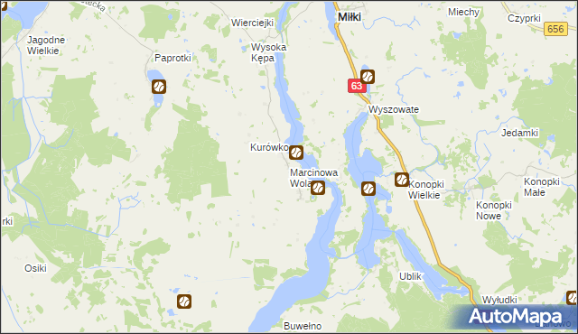 mapa Marcinowa Wola, Marcinowa Wola na mapie Targeo