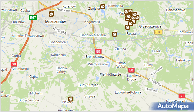 mapa Marianka gmina Mszczonów, Marianka gmina Mszczonów na mapie Targeo