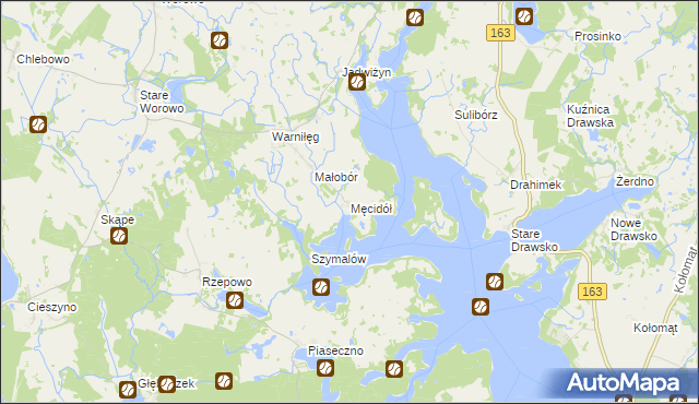 mapa Męcidół, Męcidół na mapie Targeo