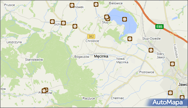 mapa Męcinka, Męcinka na mapie Targeo