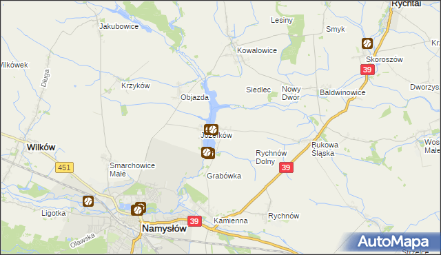 mapa Michalice, Michalice na mapie Targeo