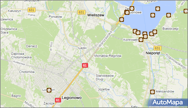 mapa Michałów-Reginów, Michałów-Reginów na mapie Targeo