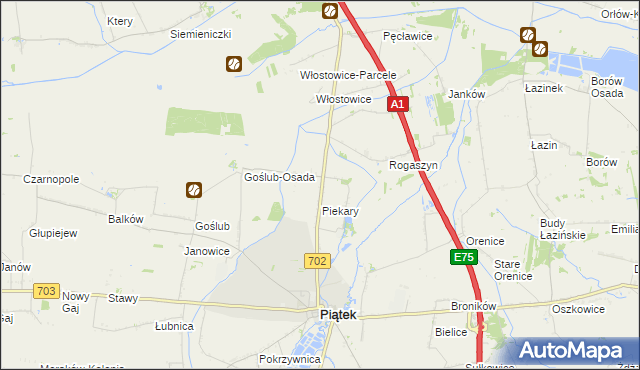 mapa Michałówka gmina Piątek, Michałówka gmina Piątek na mapie Targeo