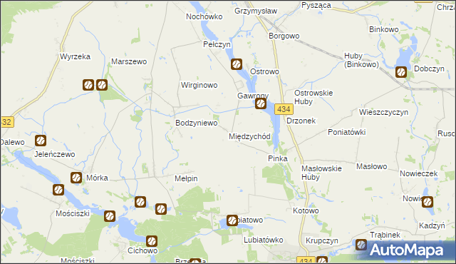 mapa Międzychód gmina Dolsk, Międzychód gmina Dolsk na mapie Targeo