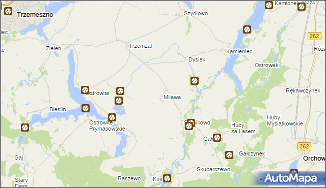 mapa Miława, Miława na mapie Targeo