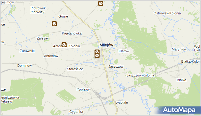 mapa Milejów-Osada, Milejów-Osada na mapie Targeo