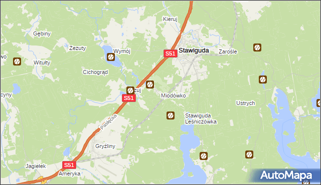 mapa Miodówko, Miodówko na mapie Targeo