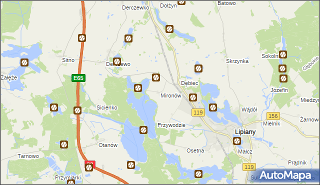 mapa Mironów, Mironów na mapie Targeo