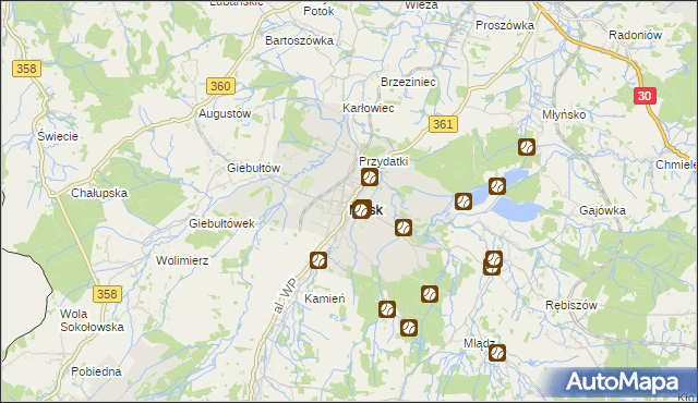 mapa Mirsk, Mirsk na mapie Targeo