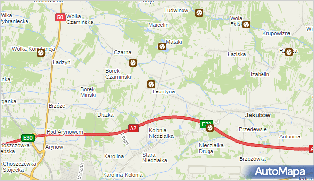 mapa Mistów, Mistów na mapie Targeo