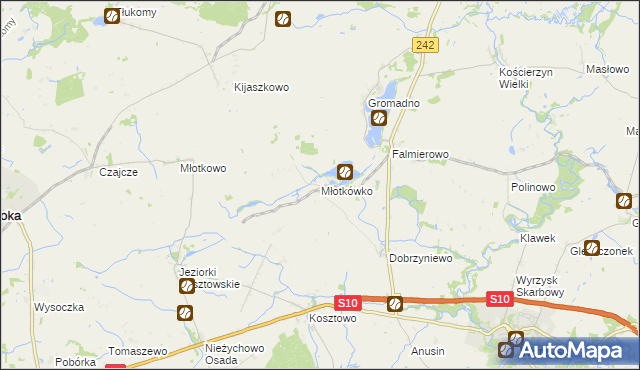 mapa Młotkówko, Młotkówko na mapie Targeo