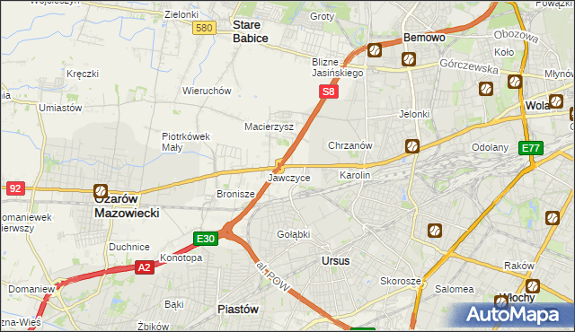 mapa Mory gmina Ożarów Mazowiecki, Mory gmina Ożarów Mazowiecki na mapie Targeo