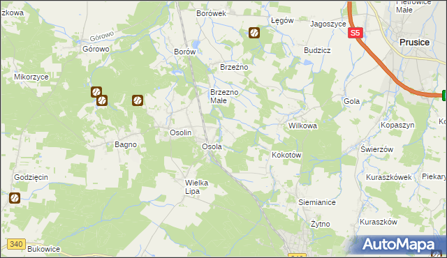 mapa Morzęcin Mały, Morzęcin Mały na mapie Targeo