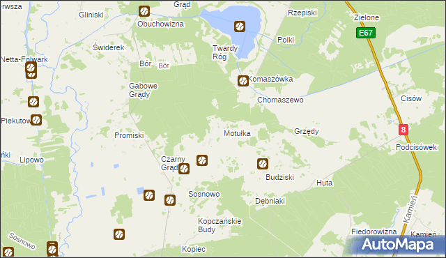 mapa Motułka, Motułka na mapie Targeo