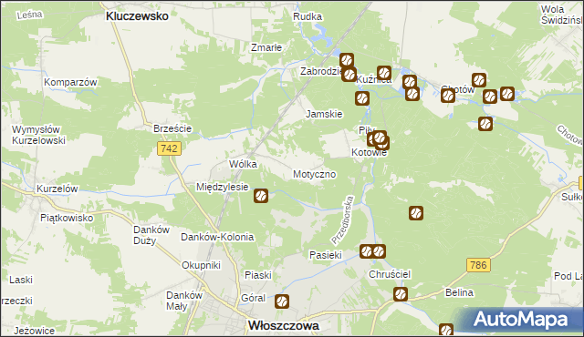 mapa Motyczno, Motyczno na mapie Targeo