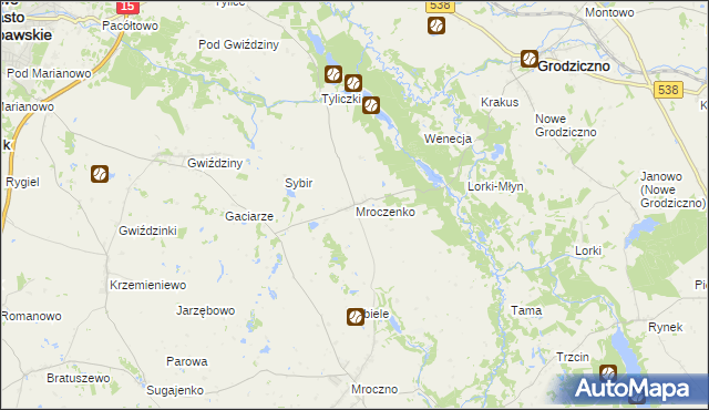 mapa Mroczenko, Mroczenko na mapie Targeo