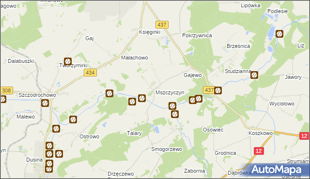 mapa Mszczyczyn, Mszczyczyn na mapie Targeo