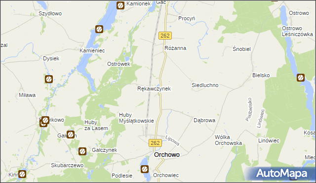mapa Myślątkowo, Myślątkowo na mapie Targeo