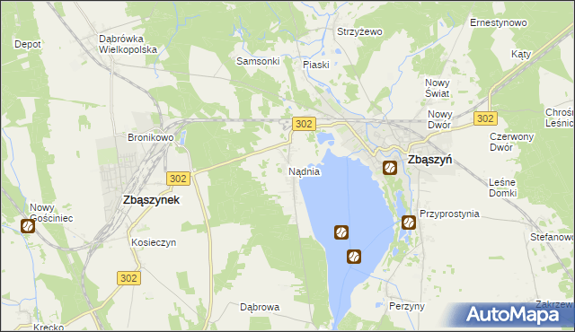 mapa Nądnia, Nądnia na mapie Targeo