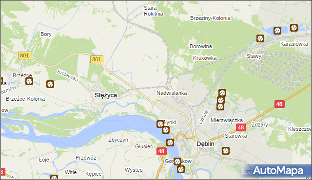 mapa Nadwiślanka, Nadwiślanka na mapie Targeo
