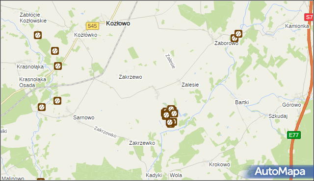 mapa Niedanowo, Niedanowo na mapie Targeo