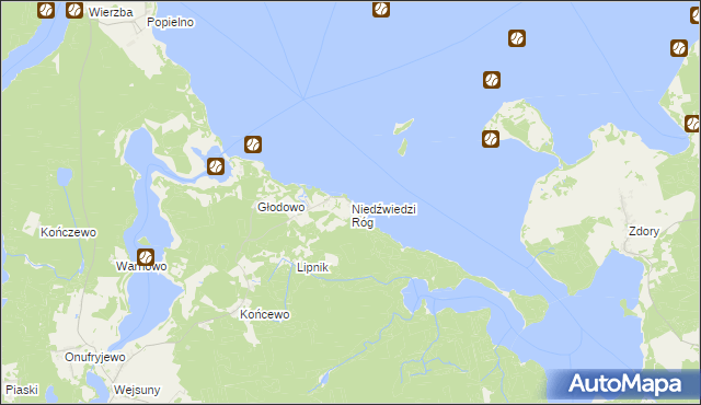 mapa Niedźwiedzi Róg, Niedźwiedzi Róg na mapie Targeo