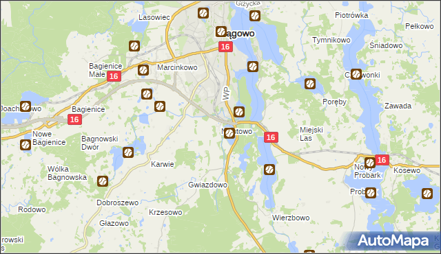 mapa Nikutowo, Nikutowo na mapie Targeo