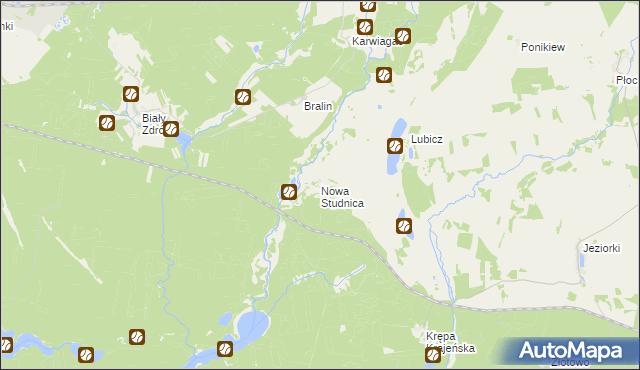 mapa Nowa Studnica, Nowa Studnica na mapie Targeo