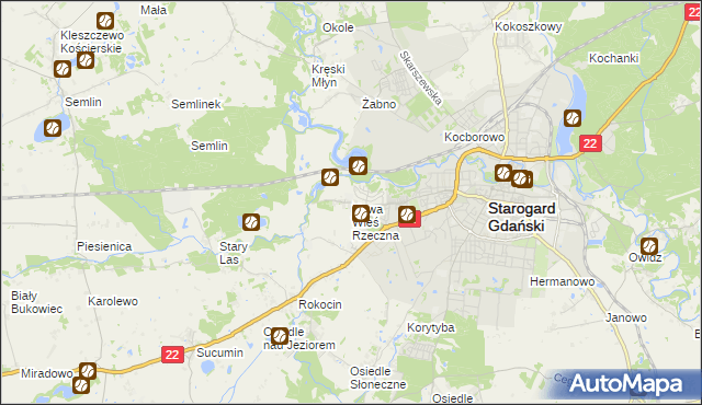 mapa Nowa Wieś Rzeczna, Nowa Wieś Rzeczna na mapie Targeo