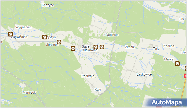 mapa Nowe Budkowice, Nowe Budkowice na mapie Targeo