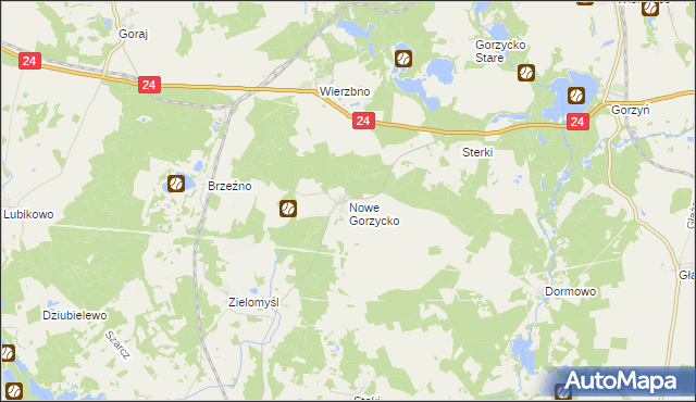 mapa Nowe Gorzycko, Nowe Gorzycko na mapie Targeo