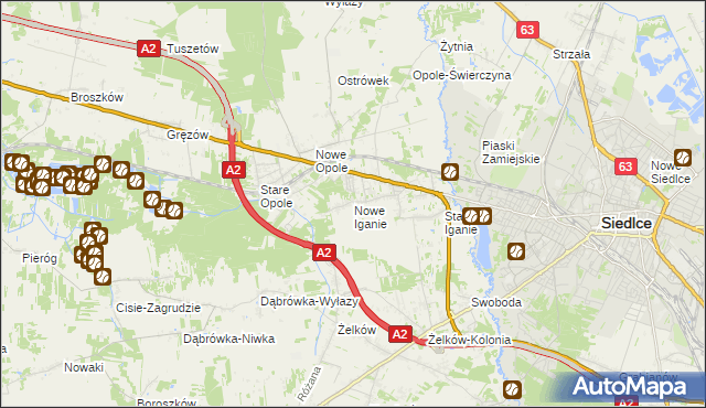 mapa Nowe Iganie, Nowe Iganie na mapie Targeo