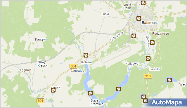 mapa Nowe Kramsko, Nowe Kramsko na mapie Targeo