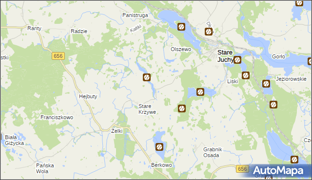 mapa Nowe Krzywe, Nowe Krzywe na mapie Targeo