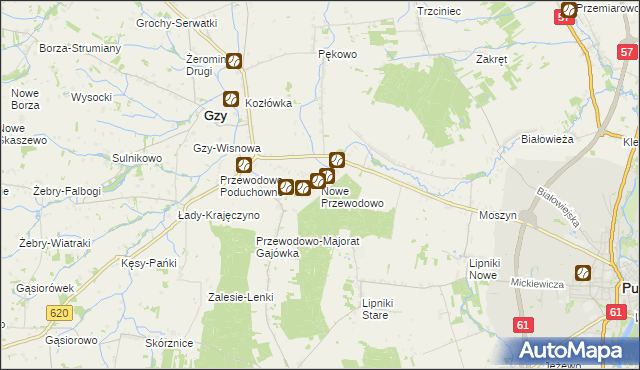 mapa Nowe Przewodowo, Nowe Przewodowo na mapie Targeo