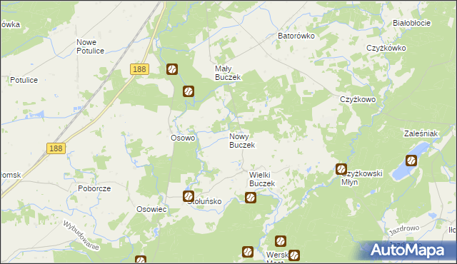 mapa Nowy Buczek, Nowy Buczek na mapie Targeo