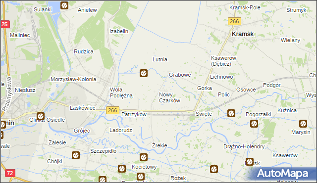 mapa Nowy Czarków, Nowy Czarków na mapie Targeo